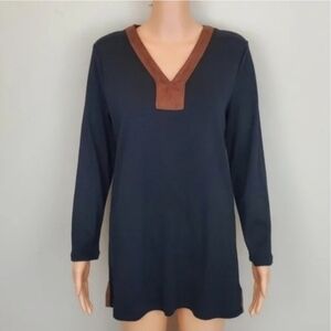Lauren Ralph Lauren v-neck long sleeve top Size L